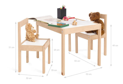 Gyerek asztal és szék készlet 'olaf', 3 részes