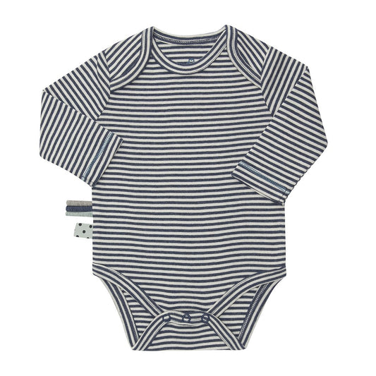 OrganicEra Organic Baby L/S Body, Indigo Stripes